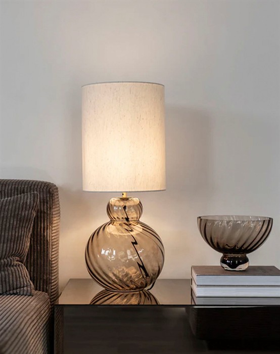 Lily Swirl Bordlampe - Brown